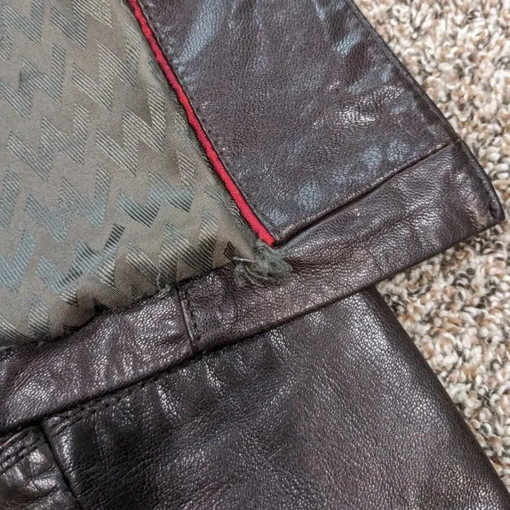 Wilsons Leather Vintage Jacket Size Medium Brown - Picture 9 of 10